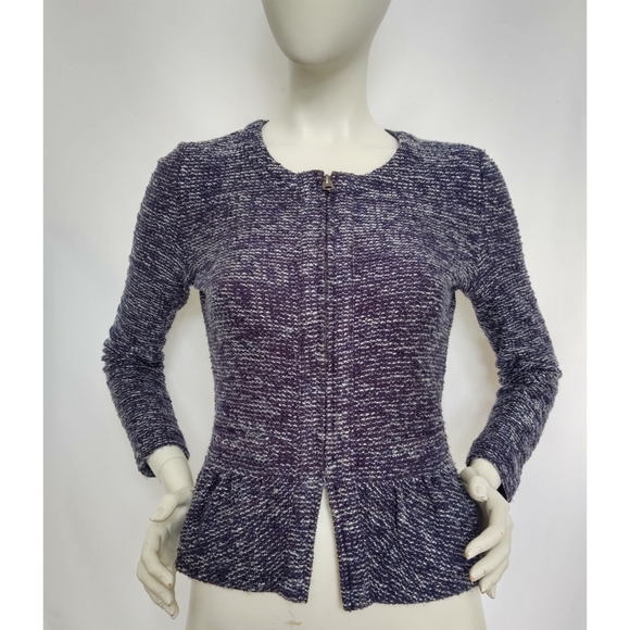 SOLD J.Crew Boucle Tweed Peplum Blazer Jacket XS - Picture 3 of 8